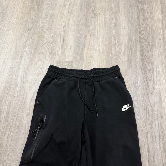 Nike Tech Fleece High Rise Sweatpants Women's Large Black Joggers DV6736-010 - Picture 2 of 12